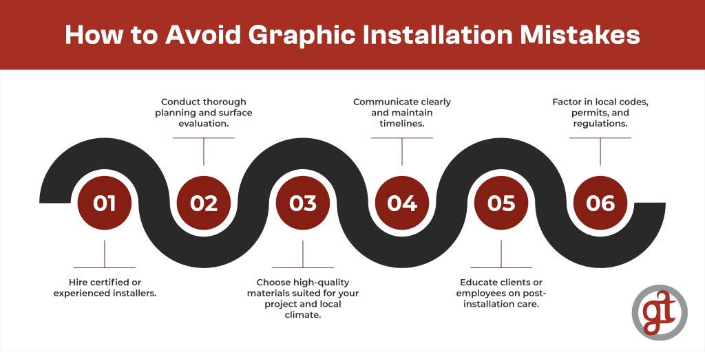 Graphic installation mistakes that most graphic installer makes McKinney, TX